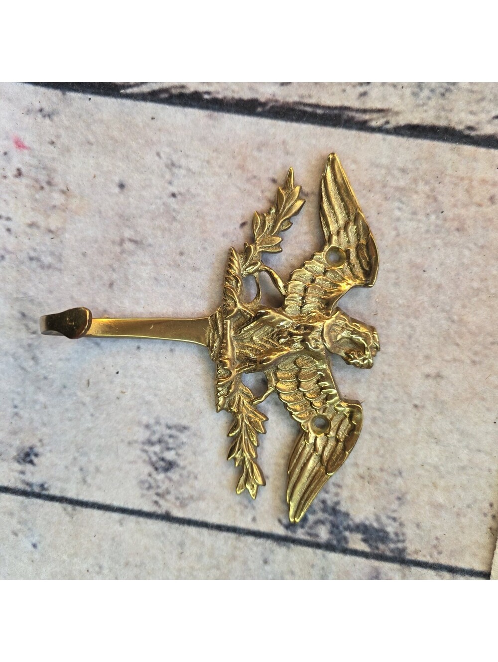 Antique Solid Brass Eagle Designed Coat Hall Tree Hook